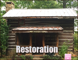 Historic Log Cabin Restoration  Battleboro, North Carolina